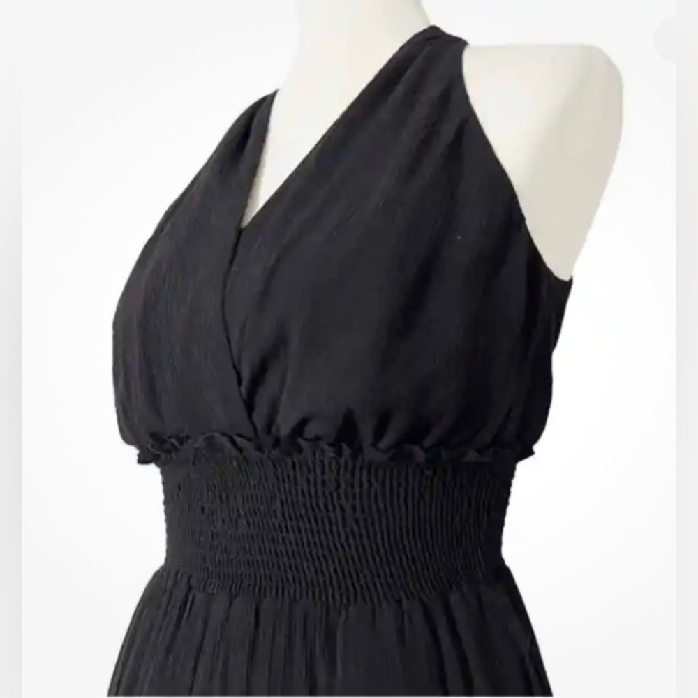 NWOT Anthropologie Black Bionda Plisse Jumpsuit - Picture 8 of 11
